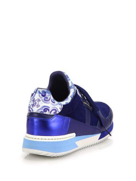 dolce gabbana sneakers bright blue hightop|Dolce & Gabbana vintage sneakers.